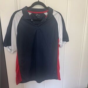 Men's Navy and Red Polo Shirt